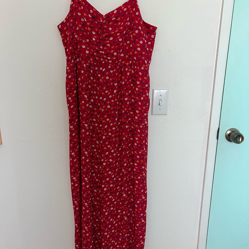 Red Floral Maxi Dress